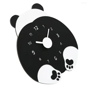 Duvar saatleri saat modaya uygun dekor asılı panda sessiz çocuk odası akrilik çocuk ev için yaşayan