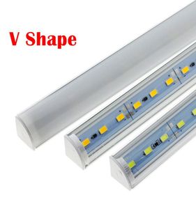 Wand-Eck-LED-Leistenleuchte, DC 12 V, 50 cm, SMD 5730, starres LED-Streifenlicht mit V-Typ-Aluminiumgehäuse für Küche unter Schrank9666054