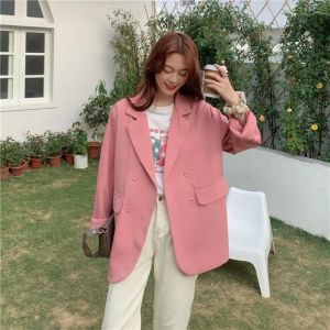 Blazer Mode frauen Anzug Jacke Büro Frauen Sommer Herbst Dünne Mantel Schwarz Blazer Langarm Top Koreanische Billig Großhandel