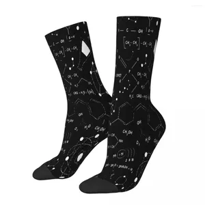 Erkek çorap siyah tahta kimya kimyacı bilim adamı erkek erkek kadınlar bahar çorapları baskılı