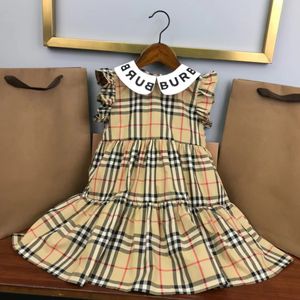 çocuk elbise kızlar lüks marka çocuk desinger kıyafetleri mektuplar ile kız elbise üst marka fasion yaz 1-15 yaş boyutu 100-160