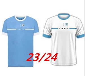 2023 2024 Ev Uzak Mavi Beyaz Camisetas İsrail Erkek Futbol Formaları Safuri Jehezkel Hemed Selmani Ansah Ev Mavi Uzak Beyaz Futbol Gömlekleri Kısa Kollu Üniformalar 99