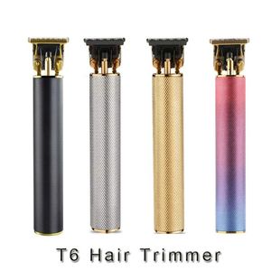 T6 Tshape Tooth Baldhead Электрический триммер для резки USB-машинка для стрижки волос Белая алюминиевая машинка для стрижки трубок5397919