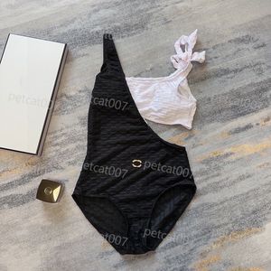 Siyah Beyaz Yüksek Beled Mayo Dantel Yukarı Sütyen Tek Parça Bikini Seti Rhinestones Summer Beach Surfing Bikini için Mayo Takımları