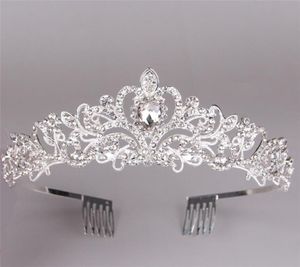 Princesa cristal tiaras e coroas bandana criança meninas nupcial baile de formatura coroa festa de casamento acessórios cabelo jóias 1795746