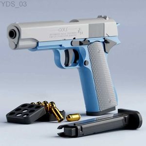 Игрушки-пистолеты Гравитация 3D-печать M1911 Модель Прямой прыжок Игрушечный пистолет Нестрельный редис Игрушечный нож Детская игрушка для снятия стресса Рождественские подарки 1 шт. YQ240307