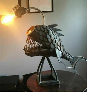 Настольные лампы, креативная лампа, рыболовная рыба с гибким держателем, художественное украшение для дома, бара, кафе, украшения 8956692