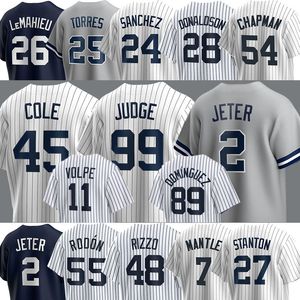 Aaron Yargıç Beyzbol Juan Soto Jersey Marcus Stroman Carlos Rodon Jasson Dominguez Anthony Volpe Babe Ruth Giancarlo Stanton Anthony Rizzo Everson Pereira