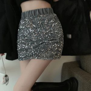 Юбка женская юбка высокая талия жесткие скинковые пленки для женщины Gyaru Korean Style Fashion Chic и элегантная дешевая эстетическая одежда