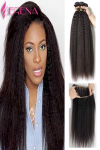 Cabelo brasileiro crespo 8a 360 renda frontal com pacote crespo fechamento reto cabelo virgem tecer renda fechamento frontal com pacotes3730409