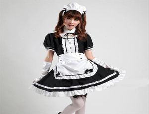 Akihabara cosplay seksi fransız hizmetçi kostümü sevimli kızlar siyah lolita elbise üniforma lolita okul tül cadılar bayramı kostüm kadınlar için 4907195