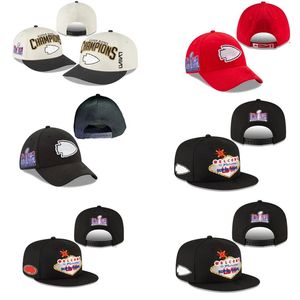 2024 En yeni Super Bowl Cap Şampiyonlar Erkekler ve Kadınlar İçin Şapka Snapback Futbol Şapkası Karışımı Siparişi