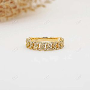 Новейшие дизайнерские классические ювелирные ювелирные лаборатории выращенные алмазные обручальные кольца для женщины 14 тыс. Твердое желтое золото.