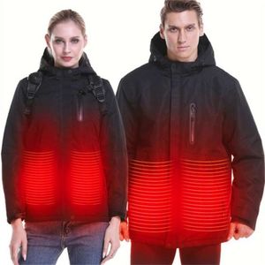 Мужская и женская зима-осень интеллектуальная одежда с хлопковой подкладкой, USB-куртка с электрическим подогревом, теплое зарядное пальто с капюшоном для путешествий
