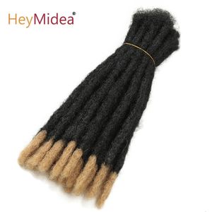 10 inç sentetik dreadlocks tığ işi örgüler saç el yapımı locs hip-hop stili erkekler ve kadınlar için ombre örgü uzantıları he 240226