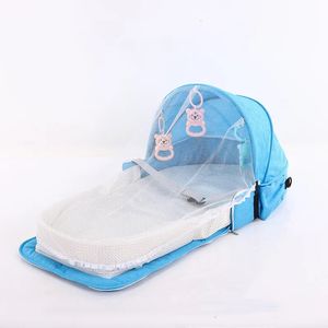 Portátil bebê infantil mosquiteiros tenda colchão capa viagem dobrável berço 240223