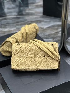 10A Niki Дизайнерская сумка высшего качества. Комбинированная кожаная сумка из лафита и травы. Женская сумка с травой. Роскошная сумка на плечо с цепочкой. Положительное и отрицательное использование.