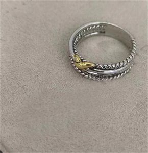 Dy tasarımcı yüzük mücevher kadın lüks büyük bayan dy ringler için erkekler için karınca kaplamalı gümüş vintage evlilik yıldönümü kaplamalı altın yüzükler zh144 e4