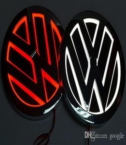 VW Golf Magotan Scirocco Tiguan için 5d LED Araba Logo Lambası 110mm Bora Araba Rozeti LED Semboller Lamba Otomatik Arka Amblem Light9363412