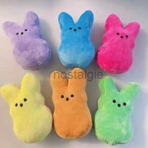 Doldurulmuş Hayvanlar 15cm Karikatür Mini Easter Tavşan Peeps Bebek Pembe Mavi Sarı Mor Tavşan Dolls Çocuklar İçin Sevimli Yumuşak Peluş Oyuncaklar JJ 1.4 240307