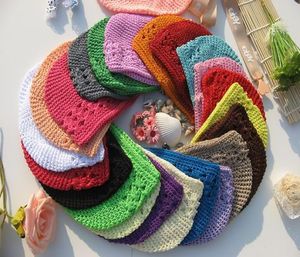 Вязаная крючком шапка куфи для девочек, детская шапка куфи, шапочка, 16 цветов и 2 размера на выбор, зажим для банта BabyToddler3933849