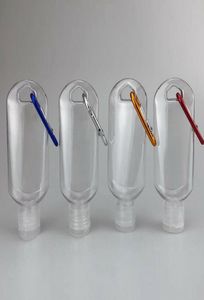 ПЭТ-пластик 30 мл 50 мл 60 мл Пустой спиртовой многоразовый распылитель с крючком для ключей Прозрачный пластиковый дезинфицирующее средство для рук Bottl1488285