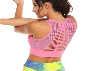Новые бесшовные спортивные бюстгальтеры для фитнеса, женские топы с открытой спиной для бега, розовые укороченные топы для тренировок с подкладкой для йоги, ударопрочная спортивная одежда4813238