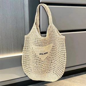 Üçgen Rafya Straw Prad Beach Bag Luxurys Designers Kadın Tote Çanta Erkek Tel Çantaları Alışveriş Çantaları Omuz Tatil Seyahat Crossbody debriyaj Çantaları