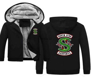 Erkek Hoodies Sweatshirt Hoodies Sweatshirt ceket Amerikalı kadın beyzbol ceketleri Men039s hip hop yılan güney tarafı yılanları hoodies4645627