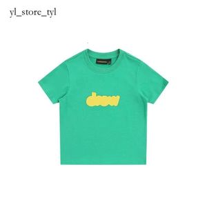 Bebek Bebek Giysileri Çekmek Çocuk Toddler T-Shirt Pamuk Kız Çiz Retro Smiley Yüz Alfabe Çocuk Tasarımcısı Basit Kısa Kollu Tasarımcı Çocuk T-Shirt 3730