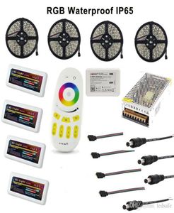 20m MI Işık WiFi 4Zone LED Şerit Işığı DC 12V SMD 5050 3528 RGB makarası ışıkları 5Mroll 60LEDSM RF TOPUT TOPUT TOPUDECTER 20A PO1869729