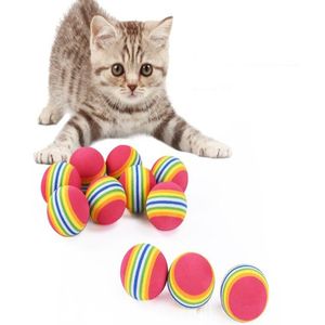 Диаметр 35 мм, интересная игрушка для домашних животных, шарики для собак и кошек, супер милые радужные шарики, мультяшные плюшевые игрушки