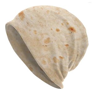 Beralar Tortilla Burrito Wrap Bonnet Şapkalar Vintage Açık Mekan Beanes Beanes Gıda Çıtır Erkekler Kadınlar Kadın Örgü Yaz Sıcak Kapaklar