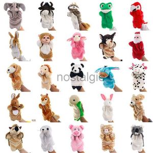 Animais Anime Stuffed Plush Animal Mão Brinquedo Fantoches Finja Bonecas Crianças Educacionais Contam Histórias para Crianças 38 Penteado DHL 240307