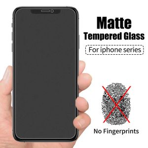 Матовая антибликовая пленка из закаленного стекла для iPhone 15 14 13 12 11 Pro Max Mini XS XR XSMax Защитная пленка для экрана Стекло для ухода за глазами