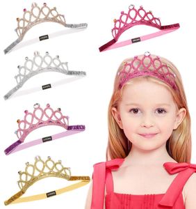 Baby Crown Head Bands Prenses Tiara İnci Yıldız Kafa Kafa Kafası Giyim Kızlar Çocuklar Sparkle Elastik Saç Bantları Rhinestone Lüks Headw6278807