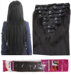 8A, 120 глоток, заколка для наращивания человеческих волос, бразильские прямые волосы, 8 шт. в комплекте, 1B, натуральные черные волнистые вьющиеся волосы 8239348