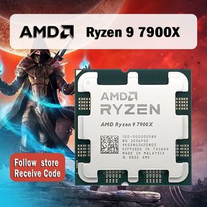 Ryzen 9 7900X R9 7900X 47GHZ 12CORE 24 TREAD CPU İşlemci 5nm L364M 100000000589 Fansız Soket AM5 240219