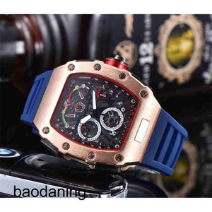 Watches 2024 Richarmill Top Lüks Saat Satış Kuvars T Paslanmaz Çelik Büyük Dial Erkekler Spor Askeri DZ Ordu Takvimi Silikon Kayış İnsan Saati İsviçre BBR Fabrika