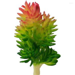 Dekoratif çiçekler simüle etli bitki uzun ömürlü yaprak parmak lotus süs bonsai renk yapay saksı