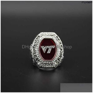 Кольца Wf05 Дизайнерское памятное кольцо Ncaa Vt Virginia Tech Hockey Acc Championship Rin Drop Delivery Jewelry Dhnjp