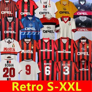 Retro futbol formaları ronaldinho maldini pato seedorf inzaghi pirlo kaka gullit ac milans futbol gömlek uzun kollu 88 89 91 92 93 94 95 96 97 98 99 00 1999 2000