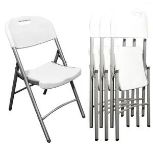 Складной стул для лагерной мебели, 4 пакета пластиковых портативных штабелируемых коммерческих стульев для мероприятий в помещении и на открытом воздухе для вечеринок
