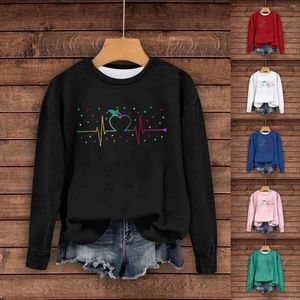 Kadın Hoodies Karnavalı Aşk Baskı Crewneck Uzun Kollu Hoodie Elbiseler Genç Kızlar Büyük ve Uzun Atletik Polar