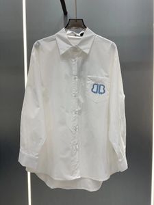 2024 Bayanlar Gömlek Parlak Rhinestone Tasarımcısı, Lettered T-Shirt Ladies Uzun Kollu T-Shirt Tasarım İşlemeli yazı tipi T-Shirt Yaz Nefes Bulabilir Ceket