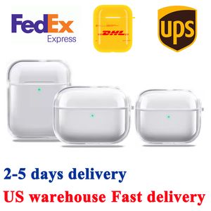 America Stock 1-3 Tage Lieferung UPS/DHL/FEDEX Für Airpods Pro 2 3 4 2. Generation Kopfhörer stoßfeste Hülle Kopfhörerzubehör Airpod-Schutzhülle aus TPU