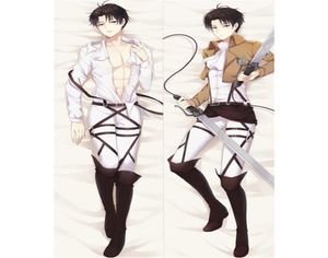 Anime shingeki no kyojin titan eren jaeger ackerman levi rakibi dakimakura yastık kapağı sarılma vücut yastığı kasa AK01P 207931661