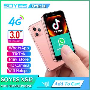SOYES XS12 Super Mini Phone 4G LTE 3GB 64GB Android 10.0 Octa Core 3.0 Inch Metal Material 5M  13MP Camera Small Smartphone