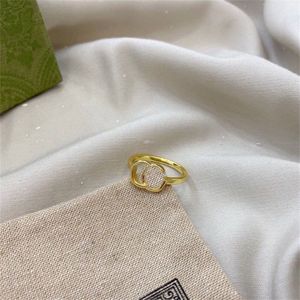 Clássico banhado a ouro anéis nova moda mens anéis designer jóias bague anel de casamento letras casal presente de alta qualidade frete grátis itens zl171 F4