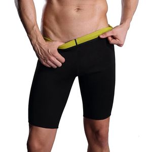 Mens termo gövde şekillendirici neopren zayıflama pantolon uyluk yağ egzersiz sauna takım elbise yüksek bel kontrol shapewear 240220